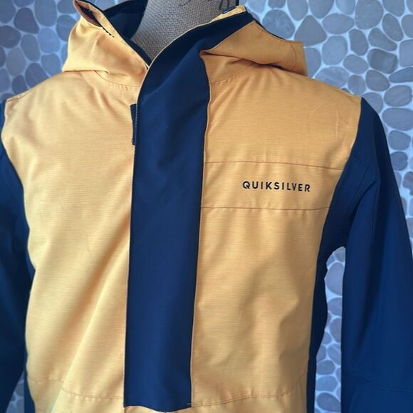 Boys quicksilver, dry flight, yellow and black ski jacket – size 10 - Picture 2 of 10